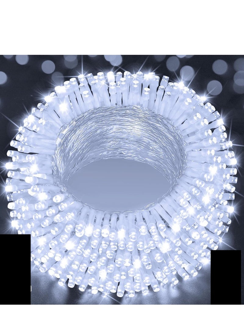 50 Meter 240 LED String Lights Decoration Lights Cool White 8 Modes Led Light Clear Wire For Home Decorations Ramadan Lights Indoor & Outdoor Decoration Ramadan Decoration Light Diwali Lights Curtain Lights With 3-Pin Uk Plug