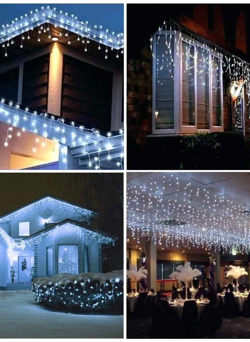 50 Meter 240 LED String Lights Decoration Lights Cool White 8 Modes Led Light Clear Wire For Home Decorations Ramadan Lights Indoor & Outdoor Decoration Ramadan Decoration Light Diwali Lights Curtain Lights With 3-Pin Uk Plug