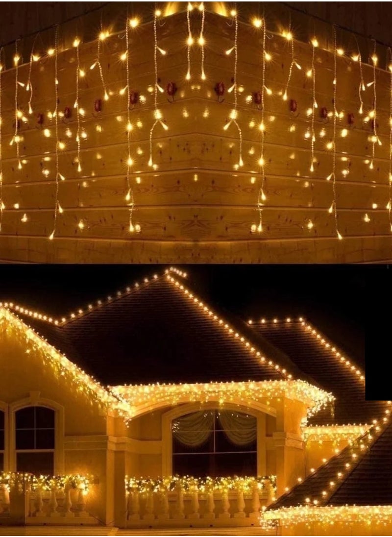 50 Meter 240 LED String Lights Decoration Lights Warm White Light 8 Modes Led Light Clear Wire For Home Decorations Ramadan Lights Indoor & Outdoor Decoration Ramadan Decoration Light Diwali Lights Curtain Lights With 3-Pin UK Plug