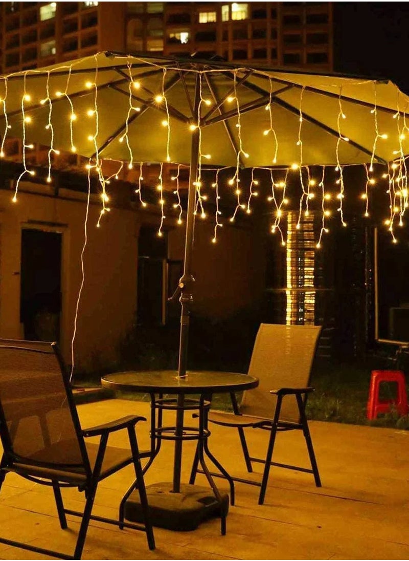 50 Meter 240 LED String Lights Decoration Lights Warm White Light 8 Modes Led Light Clear Wire For Home Decorations Ramadan Lights Indoor & Outdoor Decoration Ramadan Decoration Light Diwali Lights Curtain Lights With 3-Pin UK Plug