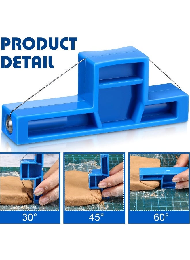 Angle Cutting Clay Tool, Small Steel Wire Bevel Cutter Plastic Pottery Trimming Tools, Small Pottery Angle Cutter for Pottery Ceramics and Sculpting, 2.7 x 1.1 x 0.4 Inch