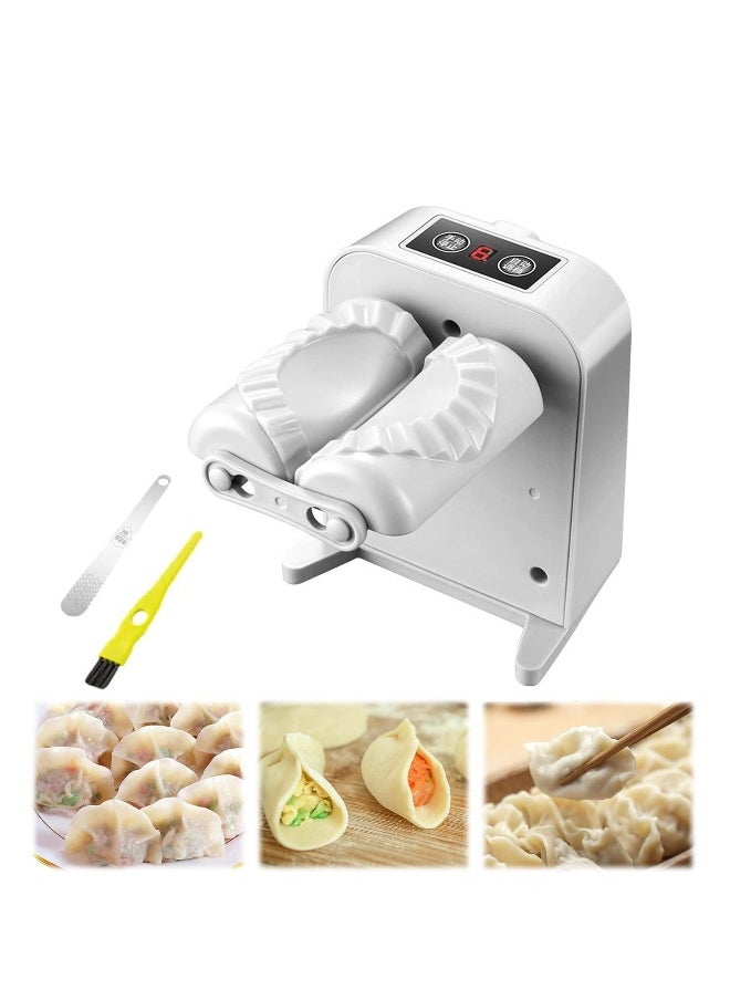 Electric Dumpling Maker Machine, Automatic Easy Dumpling Machine with Spoon and Brush, Rapid Forming Dumpling Machine Mold, Making Tool for Chinese Dumpling Wonton Maker