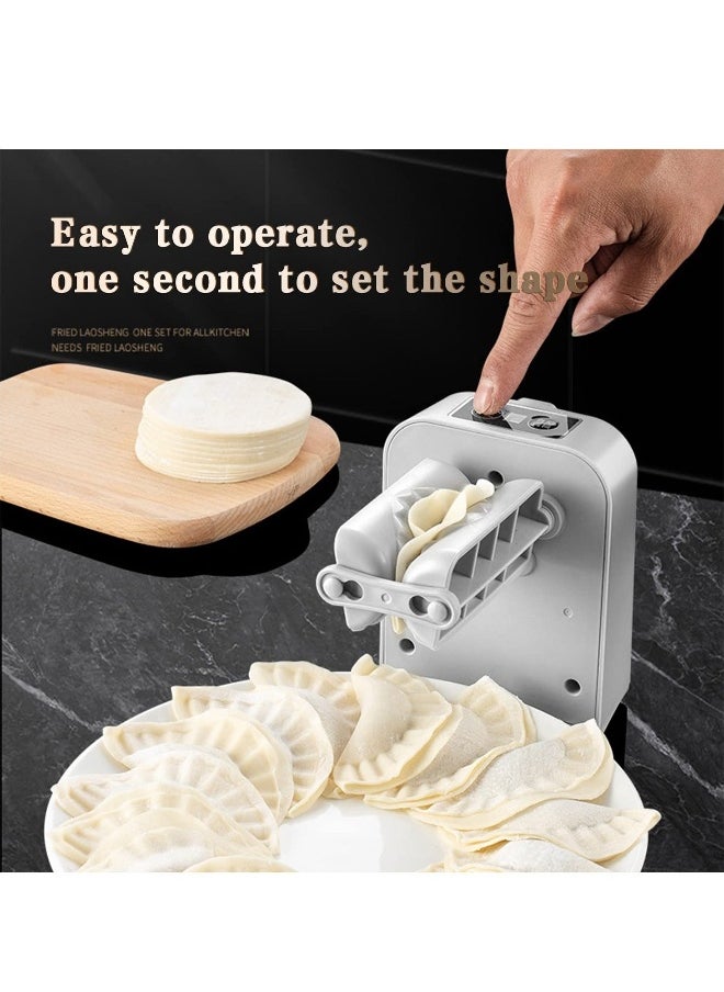 Electric Dumpling Maker Machine, Automatic Easy Dumpling Machine with Spoon and Brush, Rapid Forming Dumpling Machine Mold, Making Tool for Chinese Dumpling Wonton Maker