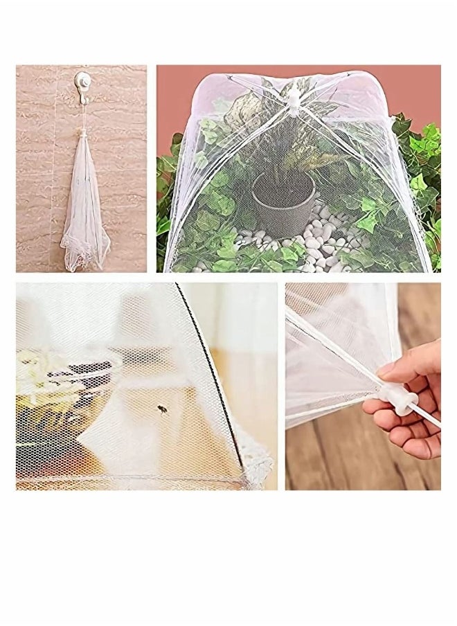 Mesh Food Covers Outdoor Pop-Up Tents(6 Pack) for Picnics/Grill/Party Outside Umbrella 100% Protection from Flies Reusable and Collapsible Net Cover 17×17 Inch