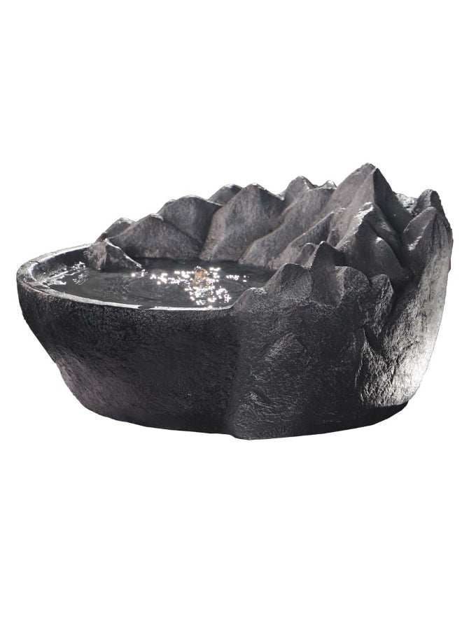 YataiDecorative Rock-Style Garden Fountain - 58cm Diameter, 60cm Height, Lightweight & Durable Design, 9.5kg - Perfect for Outdoor Use