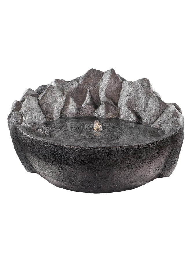 YataiDecorative Rock-Style Garden Fountain - 58cm Diameter, 60cm Height, Lightweight & Durable Design, 9.5kg - Perfect for Outdoor Use