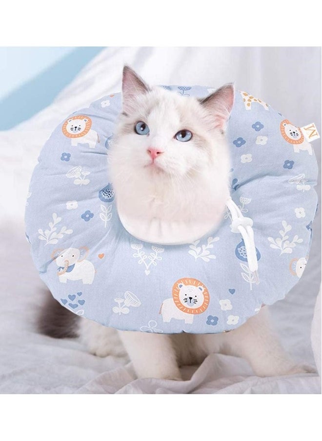 Pet Postoperative Protection Collar, Kitten Puppy Adjustable 16-29cm Elizabeth Ring Anti-Lick Anti-Bite Protective Cover Surgery Recovery Soft Collar for Dog Cat