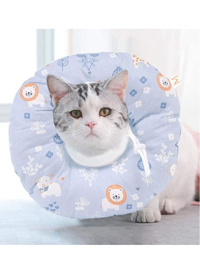 Pet Postoperative Protection Collar, Kitten Puppy Adjustable 16-29cm Elizabeth Ring Anti-Lick Anti-Bite Protective Cover Surgery Recovery Soft Collar for Dog Cat