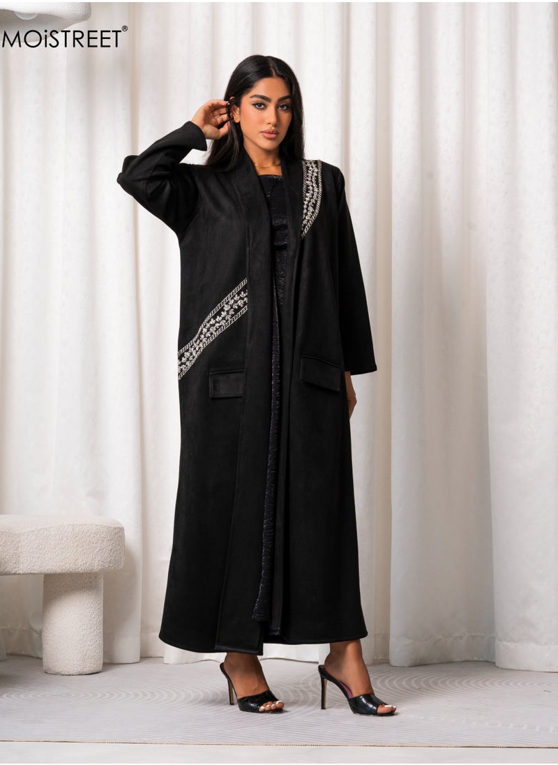 MOiSTREET Handmade Suede Chamois Abaya