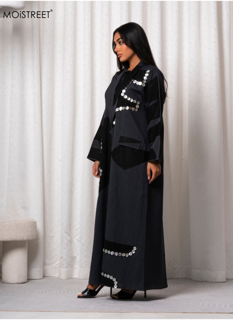 MOiSTREET Handmade Melange Abaya