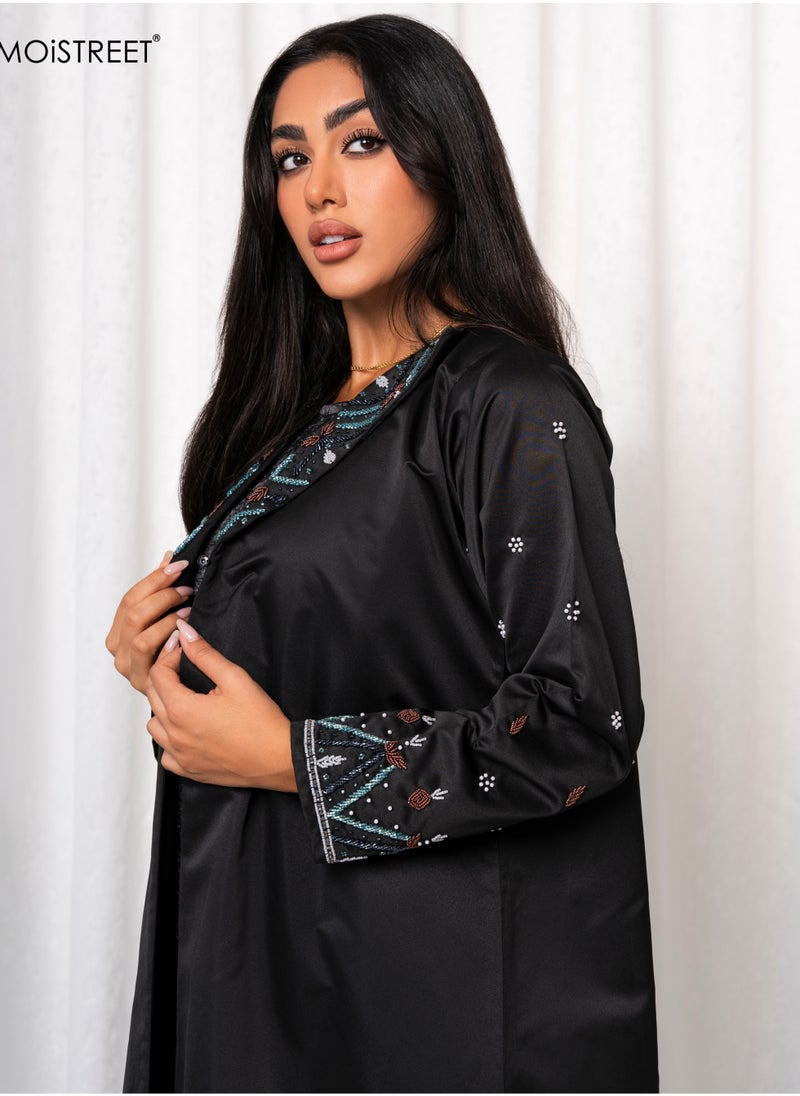 MOiSTREET Handmade Victoria Satin Abaya