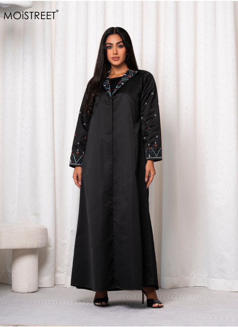 MOiSTREET Handmade Victoria Satin Abaya