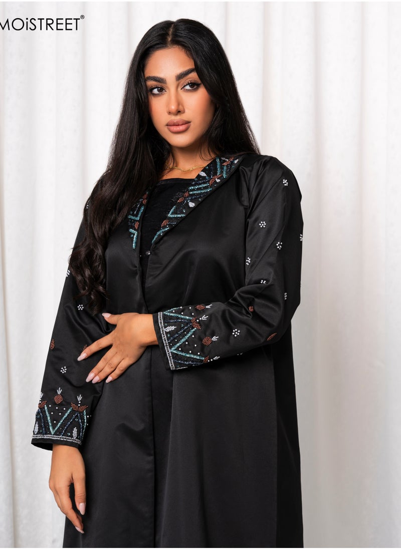 MOiSTREET Handmade Victoria Satin Abaya