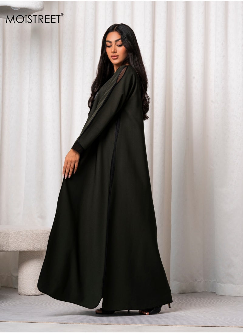 MOiSTREET Handmade Barbie Crepe Abaya