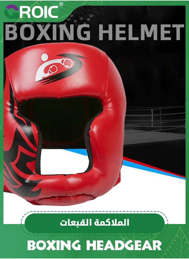 Boxing Headgear, Boxing Helmet & Mouth Guard, Head Gear for MMA Kickboxing Karate Taekwondo Muay Thai Sparring & Training, Martial Arts Helmet, Fighting Sparring Headgear Fits Adults Youth Head Guard