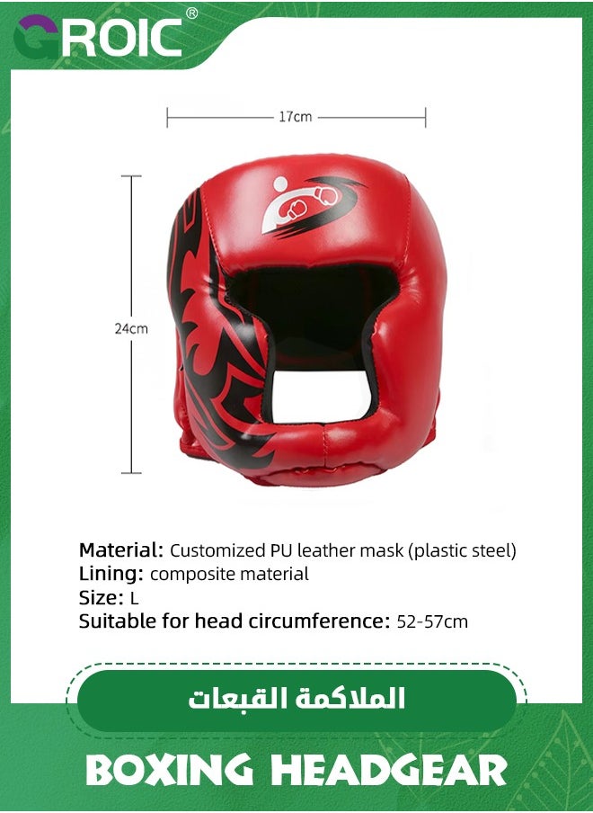 Boxing Headgear, Boxing Helmet & Mouth Guard, Head Gear for MMA Kickboxing Karate Taekwondo Muay Thai Sparring & Training, Martial Arts Helmet, Fighting Sparring Headgear Fits Adults Youth Head Guard