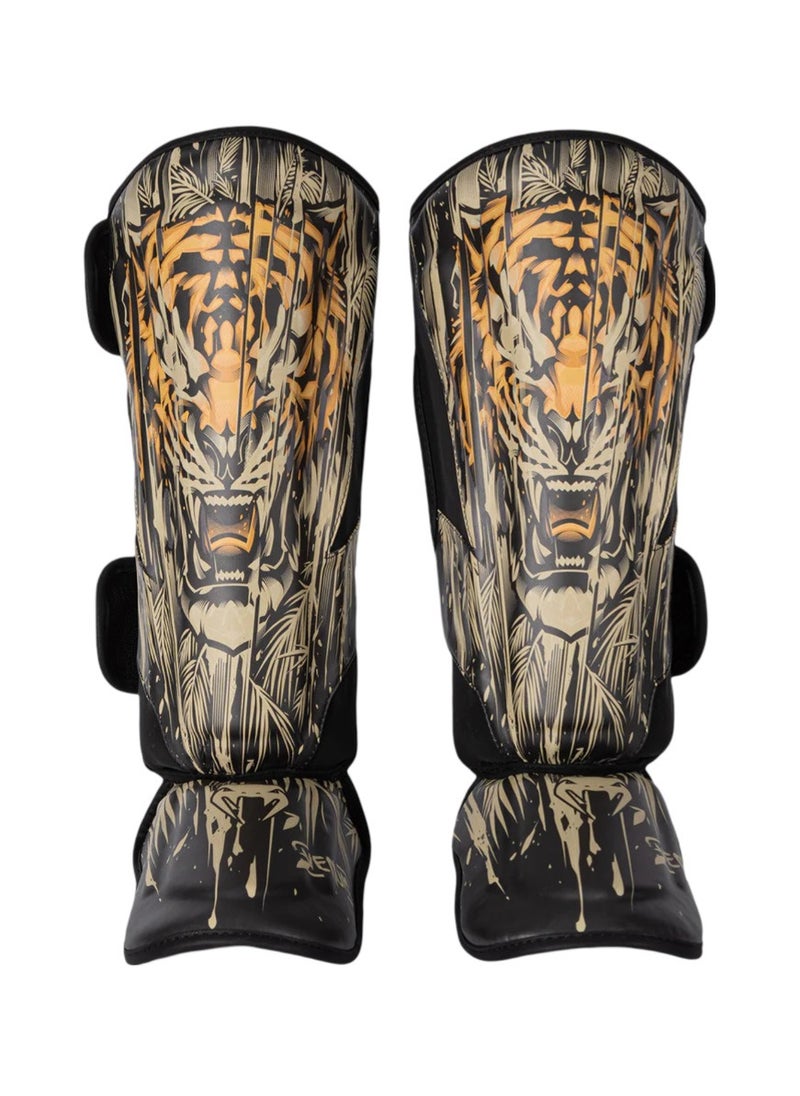 VENUM TIGER SHIN GUARDS BLACK/NEO ORANGE