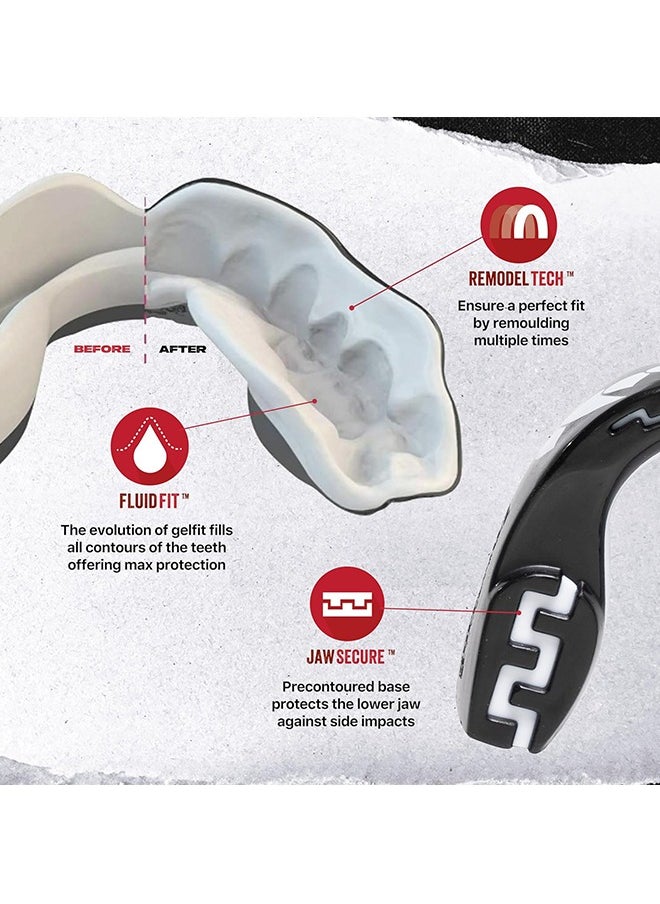 3 Pack EVA Mouthguards with Case Sports Mouthguard, Dual Layer Premium Mouth Guard with Case for Basketball, Lacrosse, Football, Martial Arts, Hockey, Wrestling, Ice Hockey and All Contact Sports