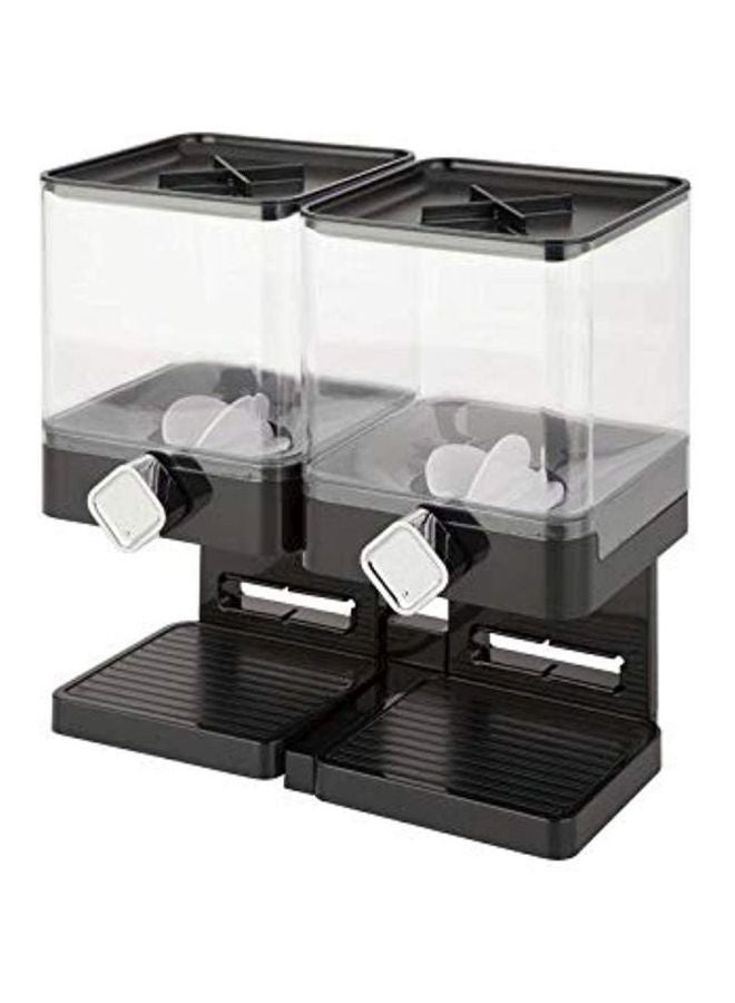 Double Cereal Dispenser Black/Clear