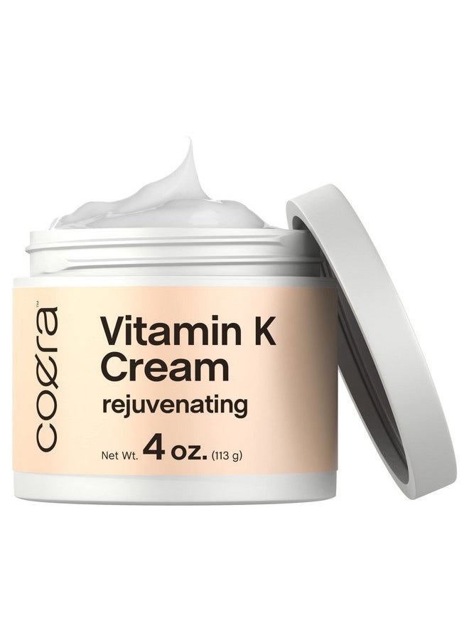 Vitamin K Cream 4 Oz | Premium Formula For Bruises, Spider Veins, Dark Circles, Broken Capillaries, Eyes, And Face | Paraben And Sls Free