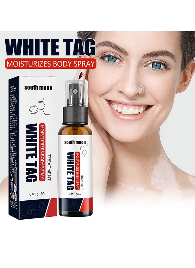 White Tag Moisturizes Body Spray, Skin Repair Spray, Promote Melanin Recovery, Reduces White Spots On Skin And Improve Skin Pigmentation, Vitiligo Care Spray 30ML