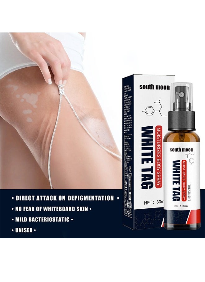 White Tag Moisturizes Body Spray, Skin Repair Spray, Promote Melanin Recovery, Reduces White Spots On Skin And Improve Skin Pigmentation, Vitiligo Care Spray 30ML