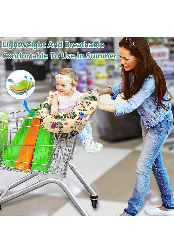 Shopping Cart Cover for Baby, Multifunctional 2-in-1 Baby Shopping Cart Cover, AntiSlip Babies Shopping Cart Cover, Baby Items Gift for Boys Girls, Free tote bag