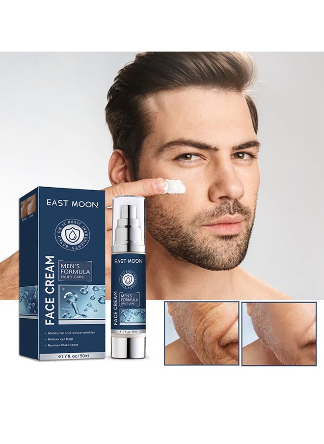 Face Cream, 6 in 1 Men's Face Moisturizer , Men's Eye Bag Treatment & Face Lotion, Men's Anti-Aging, Anti-Wrinkle & Dark Spots Men's Face Cream-50ml