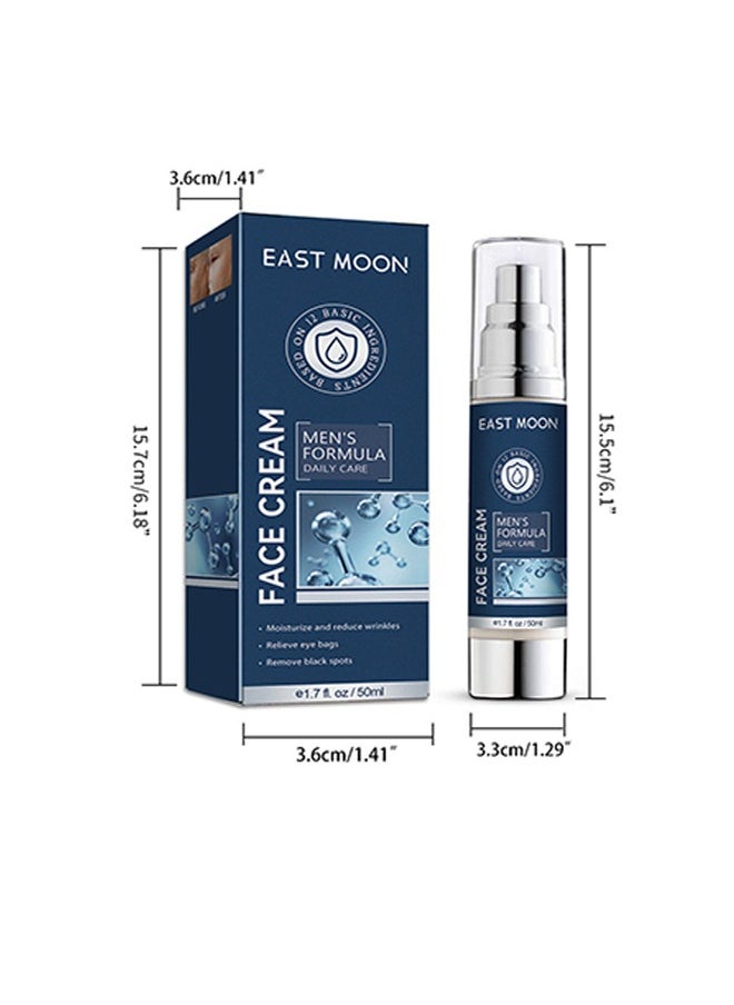 Face Cream, 6 in 1 Men's Face Moisturizer , Men's Eye Bag Treatment & Face Lotion, Men's Anti-Aging, Anti-Wrinkle & Dark Spots Men's Face Cream-50ml