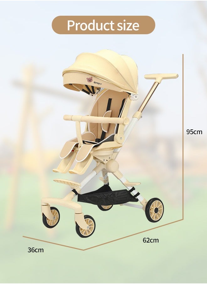 Baby Travel Stroller Foldable Infant Stroller Stroller for Babies with 360°Swivel Seat