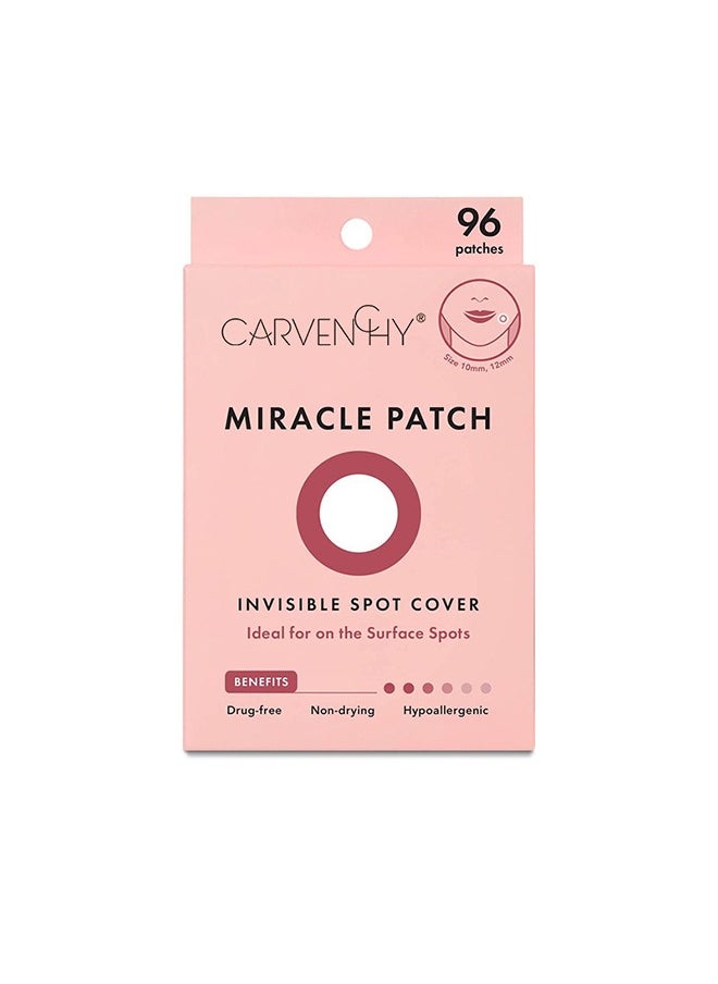 Miracle Patch，Salicylic Acid Hydrocolloid Acne Patch Miracle Patch, Invisible Spot Cover, Ideal for On The Surface Spots-96patches