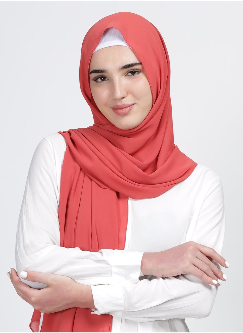 Moja Premium Georgette Hijab - Barbie Pink