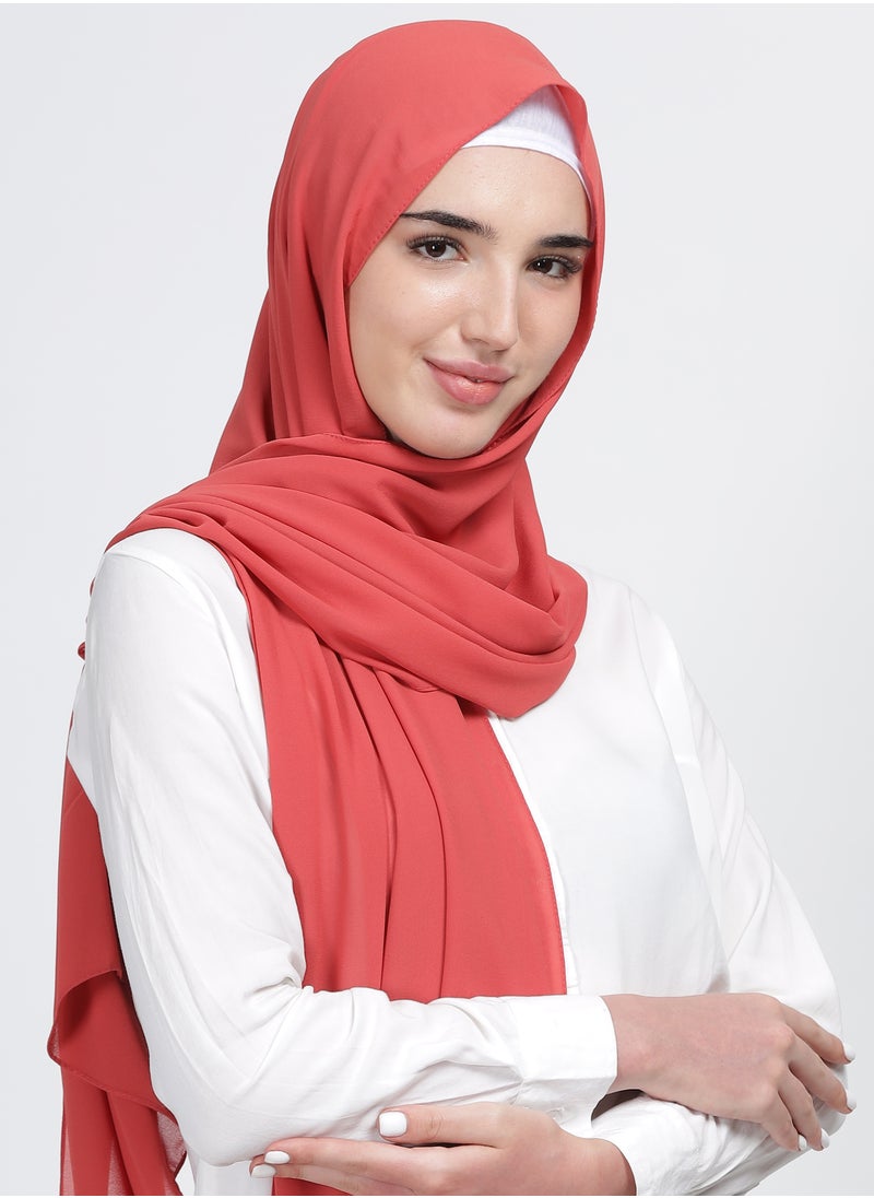 Moja Premium Georgette Hijab - Barbie Pink