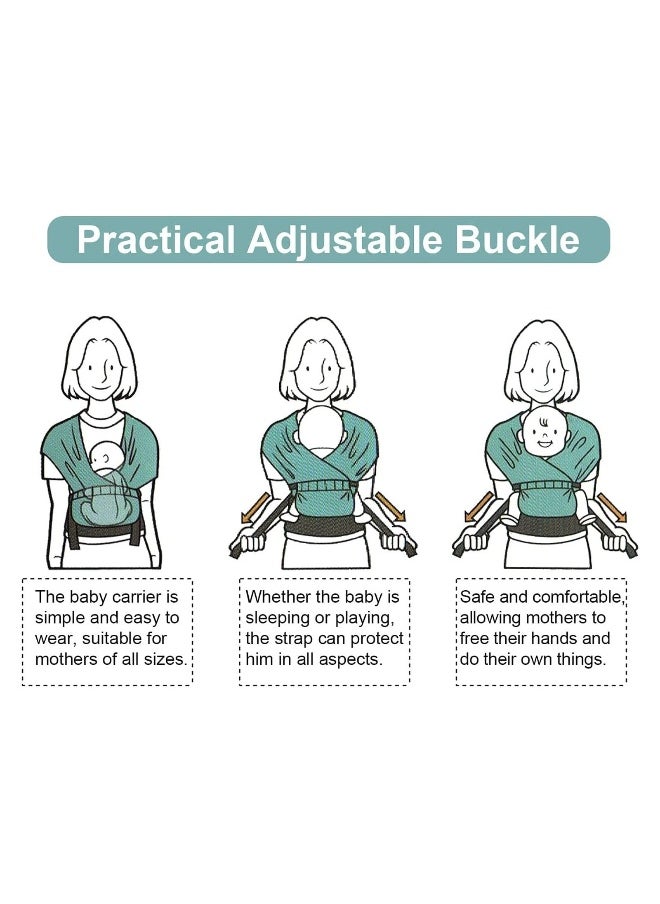 Baby Wrap Carrier Slings, Adjustable Baby Carrier Newborn to Toddler Original Stretchy Infant Sling, Perfect for Newborn Babies and Children up to 35 lbs (Dark Grey)
