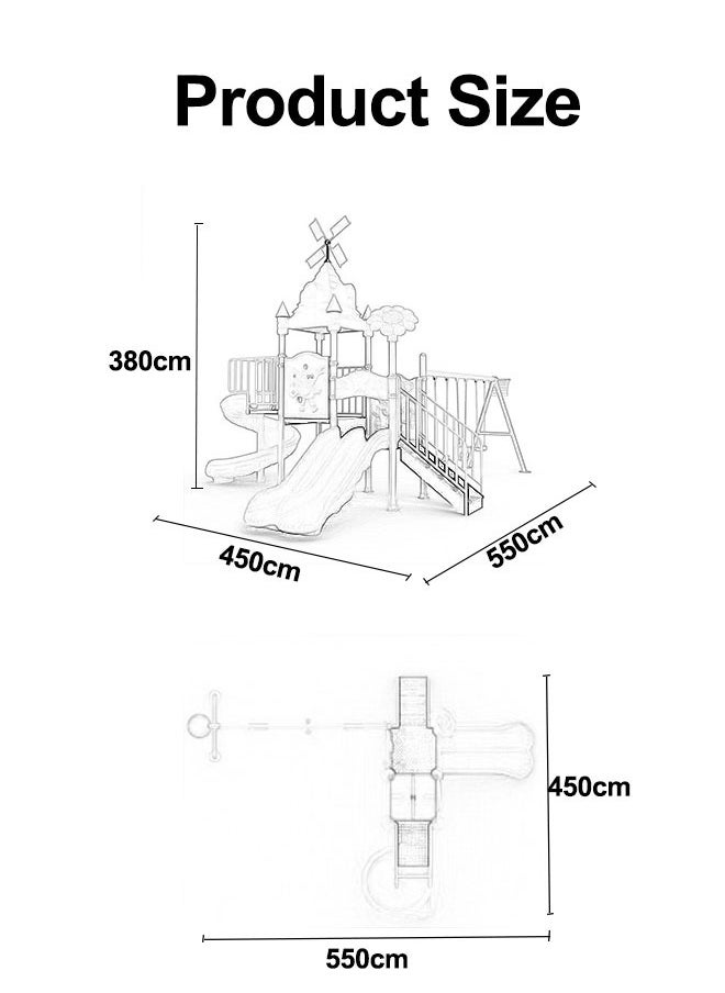 Kids Play Toy Children's Combination Swing Slide Schools Outdoor Plastic Slide Playground