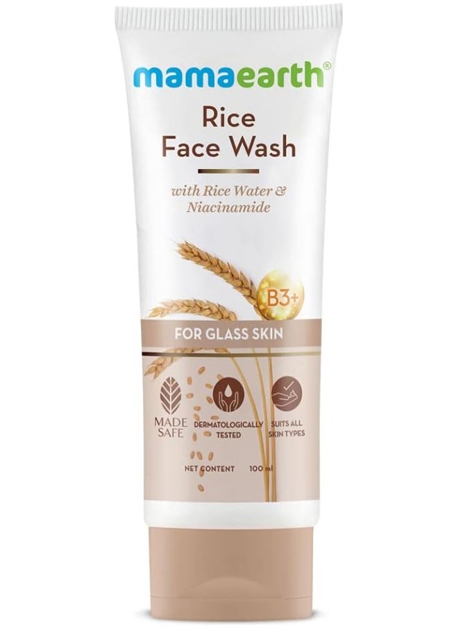 Rice Face Wash With Rice Water And Niacinamide For Glass Skin 100 Ml