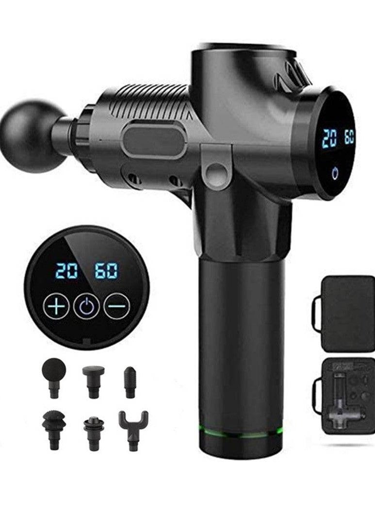 Deep Tissue Massage Gun with LCD Screen, Long Battery Life & 6 Heads, Perfect for Back, Neck, Shoulders, Legs, and Full Body Massage – For Your Ultimate Comfort