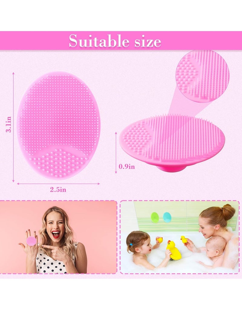 Nuogo 40 Pack Facial Cleansing Brush Face Scrubber Face Exfoliator Exfoliating Brush Soft Silicone Scrubber Handheld Wash Scrub Pad Tool for Deep Cleaning Pore Blackhead Delicate Dry Skin Care Women