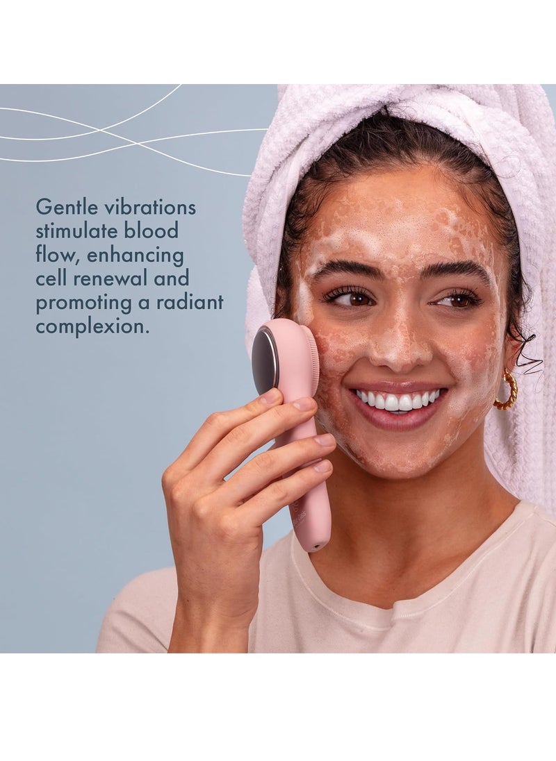 Facial Cleansing Brush, Rechargeable Electric Silicone Face Scrubber Exfoliator, Waterproof Silicone Face Brush Cleanser w/Fast USB-C Charger, Massaging & Face Exfoliator Scrubber for Men & Women