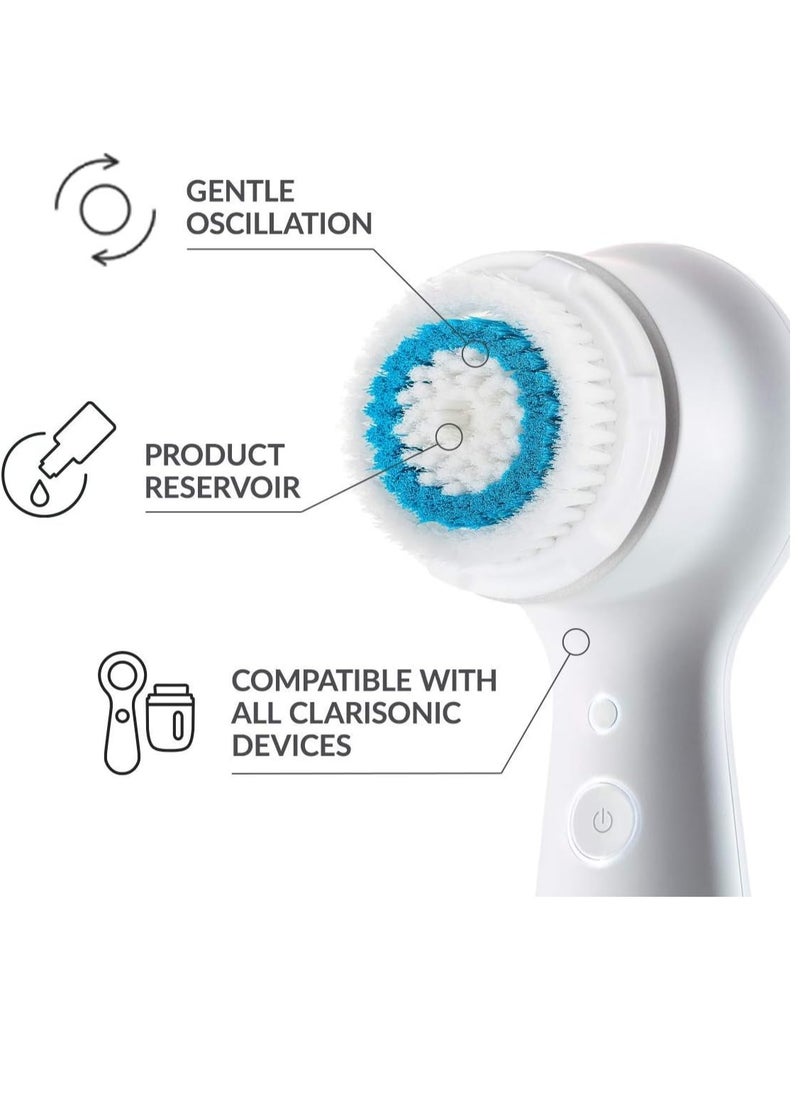 Clarisonic Deep Pore and Radiance Facial Cleansing Brush Head Replacement Set Compatible with Mia 1, Mia 2, Mia Fit, Alpha Fit, Smart Profile Uplift and Alpha Fit X