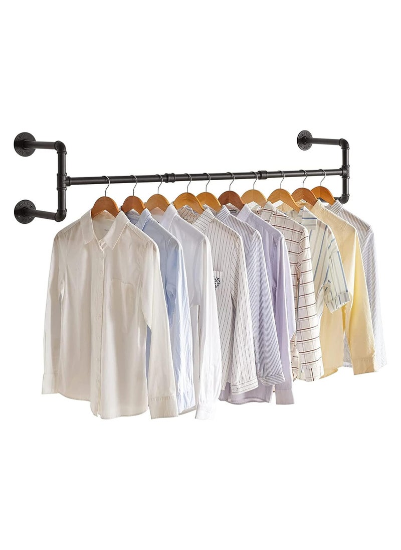 Heavy Duty Pipe Wall Clothes Rack, 130cm