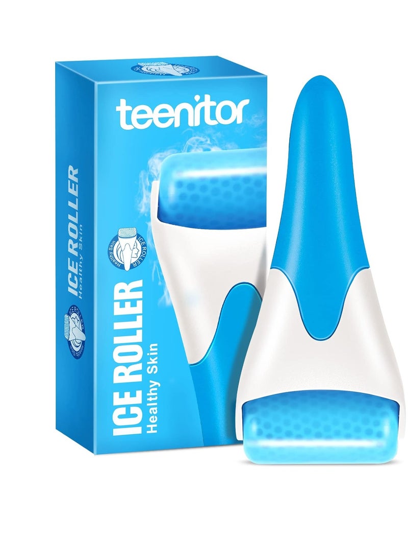 Teenitor Blue Ice Roller for Face, Ice Face Roller, Face Massager Tool, Puffiness Migraine Pain Relief and Minor Injury, Face Roller Skin Care