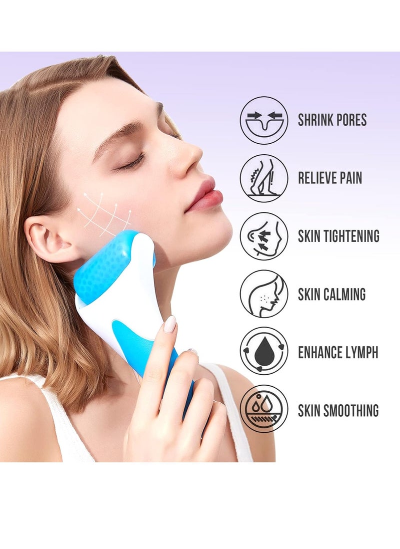 Teenitor Blue Ice Roller for Face, Ice Face Roller, Face Massager Tool, Puffiness Migraine Pain Relief and Minor Injury, Face Roller Skin Care