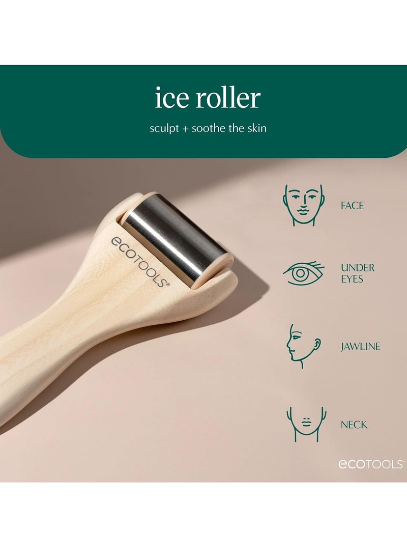 EcoTools Ice Roller, Lifts & Depuff Skin, Stainless Steal Cooling Roller For Face & Neck, Provides Relaxation While Sculpting, Eco Friendly, Stocking Stuffer, Cruelty Free Skincare Tool, 1 Count