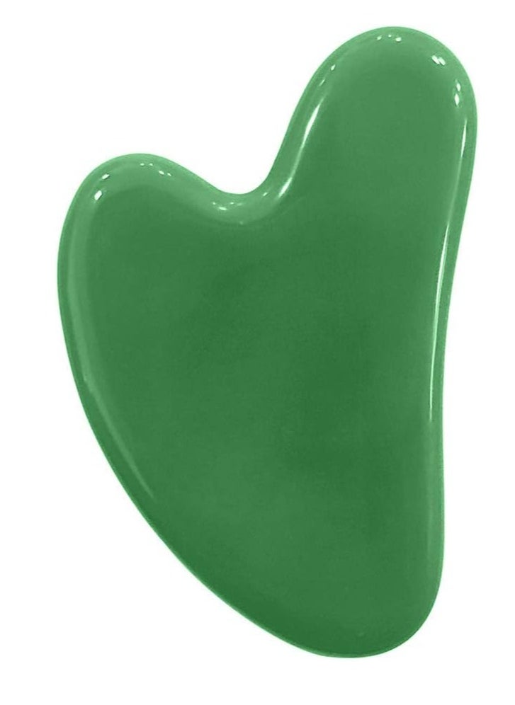 Large Gua Sha Heart Natural Jade Stone for Face to Lift, Decrease Puffiness and Tighten