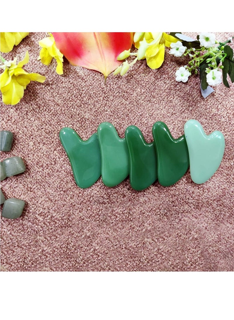 Large Gua Sha Heart Natural Jade Stone for Face to Lift, Decrease Puffiness and Tighten