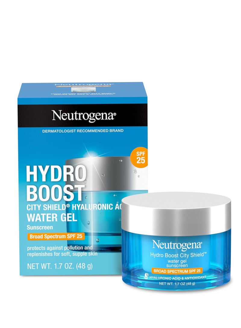 Hydro Boost Face Moisturizer With SPF 25, Hydrating Facial Sunscreen, Oil-Free and Non-Comedogenic Water Gel Face Lotion 1.7 ozounce