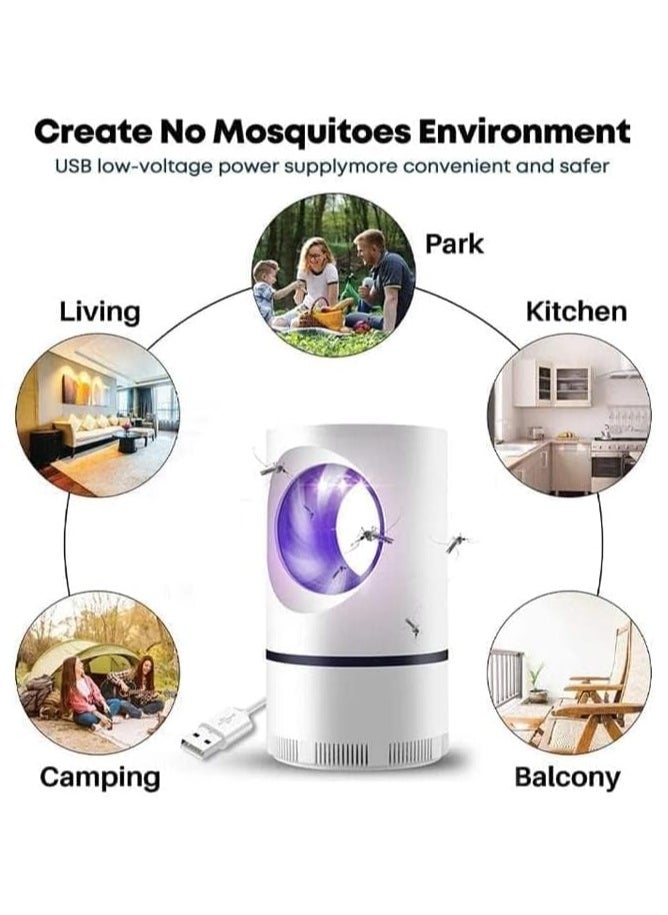 Electric Mosquito Killer Trap, Mosquito Lamp, Mosquito Trap, Fly Trap Rechargeable Portable Bug Zapper for Summer Trip, Outdoor Camping, Patio, Home and Garden