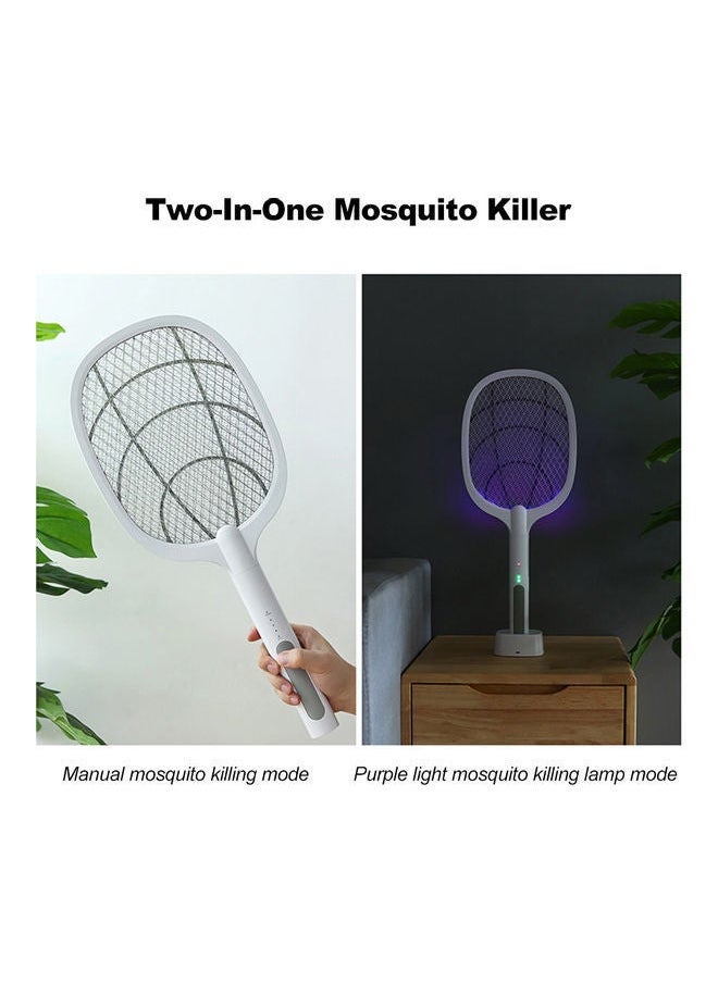 USB Rechargeable Electric Swatter White