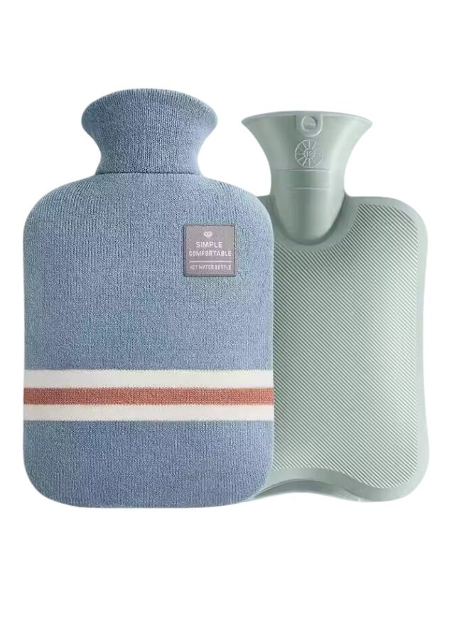 Lifenpure™ Hot Water Bag 2 Liter with Knit Cover Blue